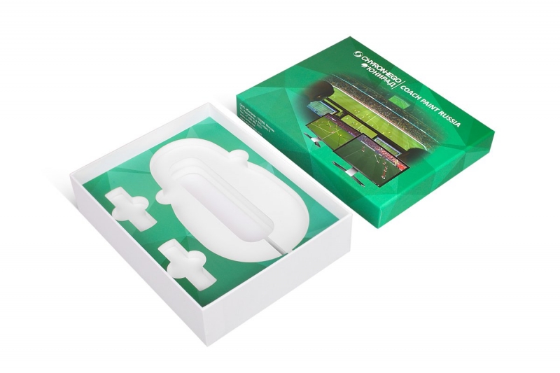 Коробка для устройства крышка-дно с ложементом в Москве, производство на заказ