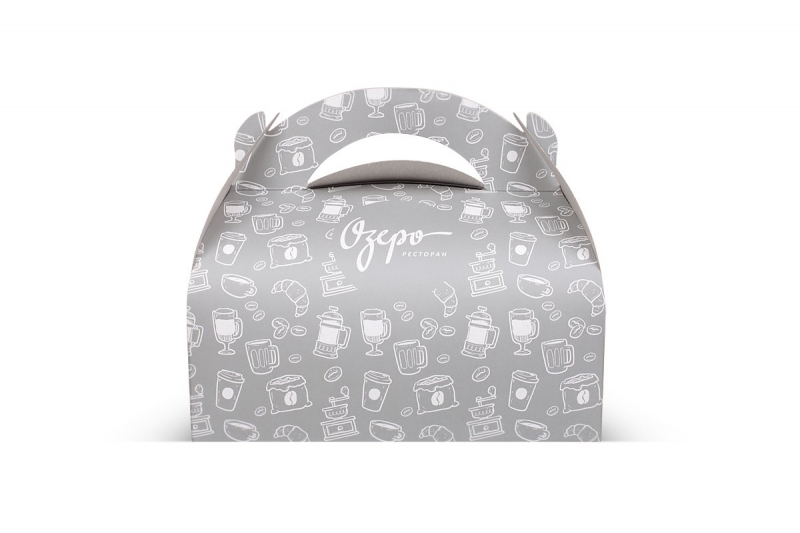 Картонная коробка-пакет с логотипом в Москве, производство на заказ