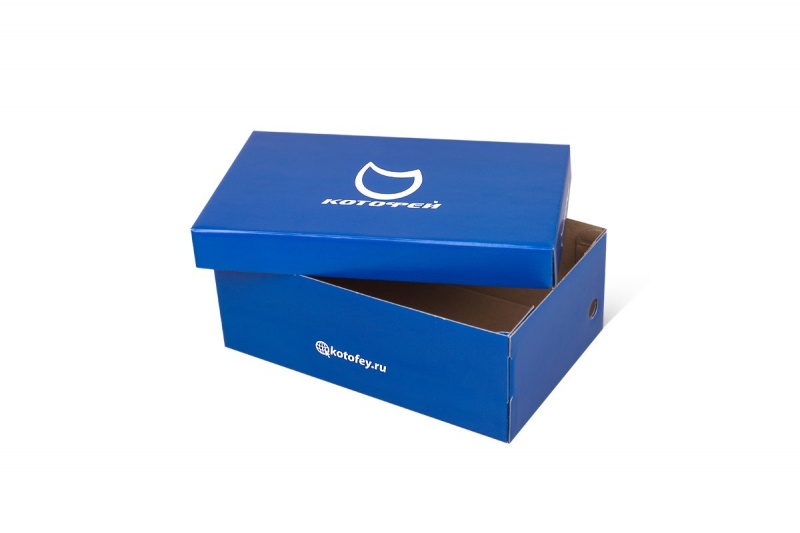 Коробка крышка-дно из МГК под обувь в Москве, производство на заказ