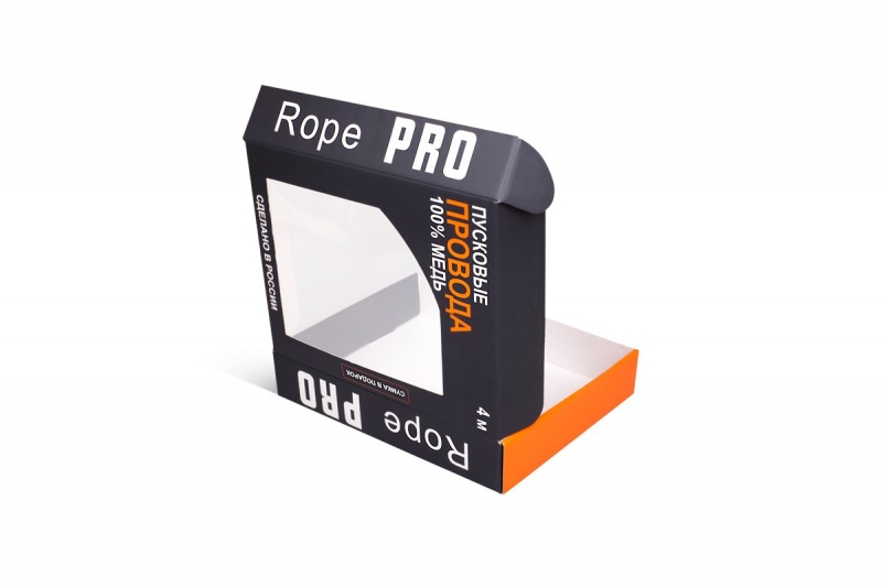 Коробка-самолет из МГК с пластиковым окошком в Москве, производство на заказ