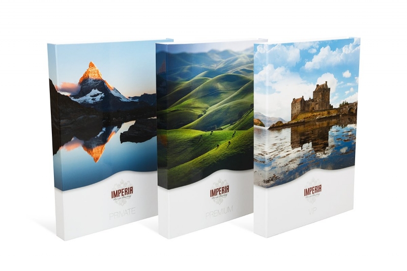 Комплект кашированных коробок для карты  в Москве, производство на заказ