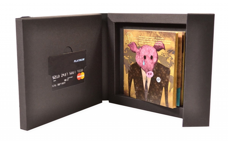 Коробка для пластиковой карты и буклета в Москве, производство на заказ