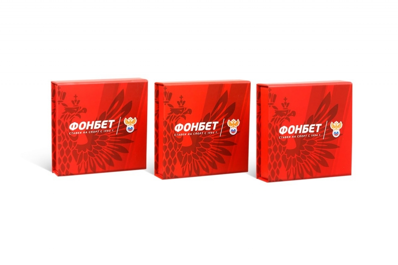 ФОНБЕТ — Коробка на магните с изолоновым ложементом в Москве, производство на заказ