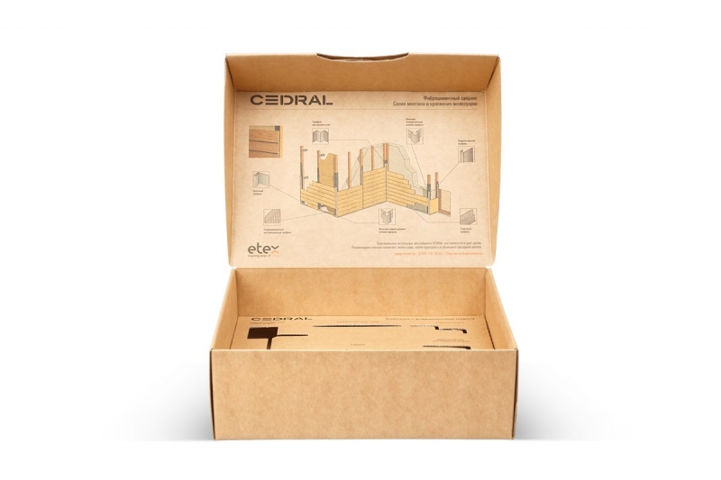 Коробка-самолет из мгк кашированная крафт бумагой с печатью в Москве, производство на заказ