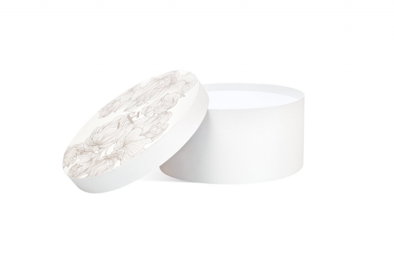 Подарочная круглая коробка крышка-дно в Москве, производство на заказ