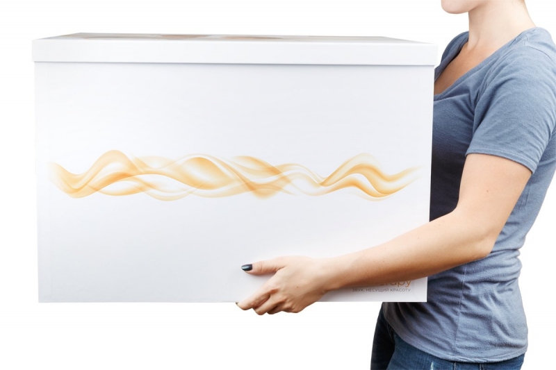 Большая кашированная ВИП коробка в Москве, производство на заказ