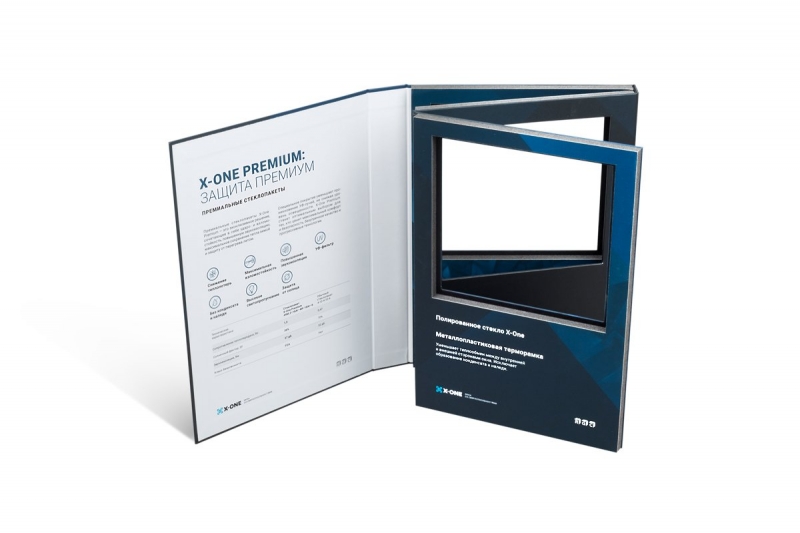 Кашированная папка под образцы стекол в Москве, производство на заказ