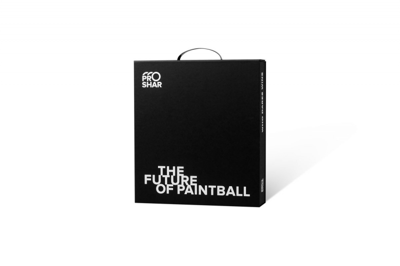 Кашированная коробка-трансформер с клапаном на магните для пейнтбольных шариков в Москве, производство на заказ