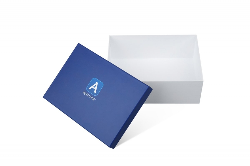 Кашированная коробка крышка-дно с логотипом в Москве, производство на заказ