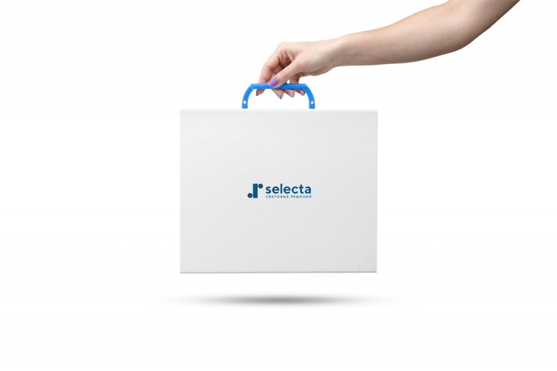 Коробка-чемодан с навесной пластиковой ручкой в Москве, производство на заказ