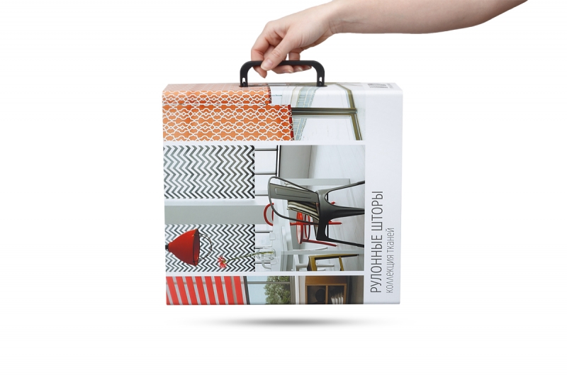 Папка с кольцами для образцов рулонных штор в Москве, производство на заказ