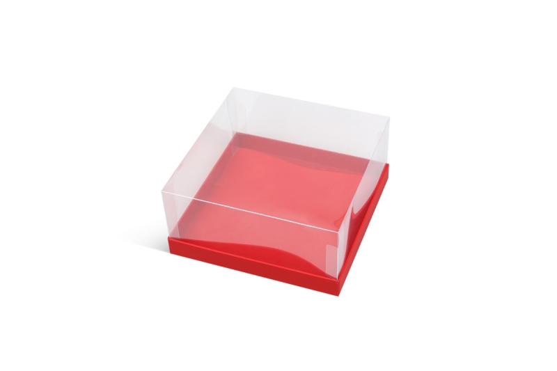 Коробка с прозрачной крышкой для подарков в Москве, производство на заказ