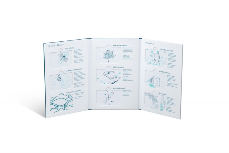 Папка-презентер для карт с двумя створками в Москве, производство на заказ