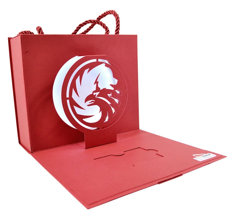 Эксклюзивная упаковка с вырубным логотипом и диодной подсветкой в Москве, производство на заказ