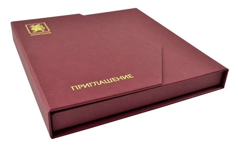 Эксклюзивная упаковка для приглашения. Универсиада в Казани  в Москве, производство на заказ
