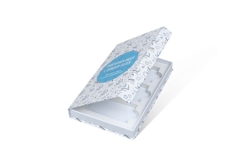 Кашированная упаковка для флипбук-студии в Москве, производство на заказ