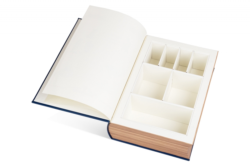 Подарочная коробка-книжка с перегородками в Москве, производство на заказ