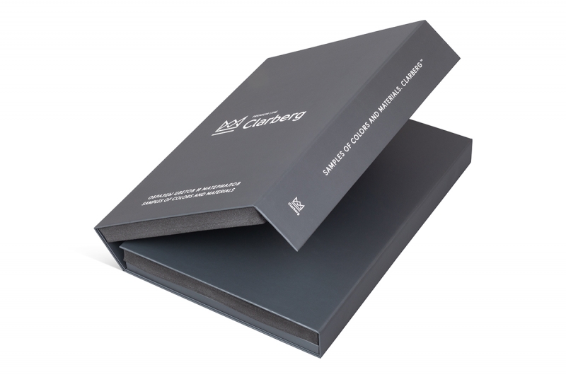 Кашированная папка для образцов с логотипом в Москве, производство на заказ