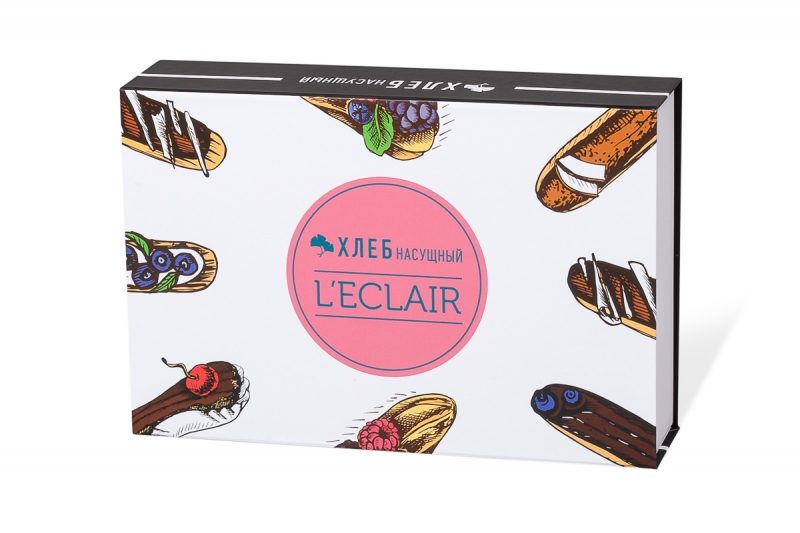 Коробка с клапаном на магните для продукции в Москве, производство на заказ