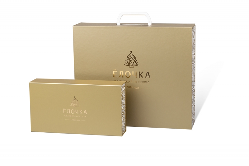 Новогодняя коробка-трансформер с ручкой в Москве, производство на заказ