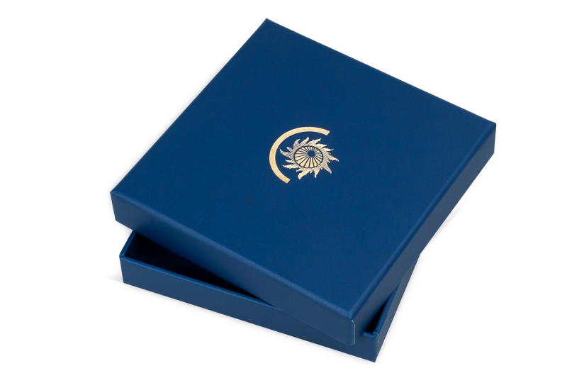 Кашированная коробка для Мосштамп в Москве, производство на заказ