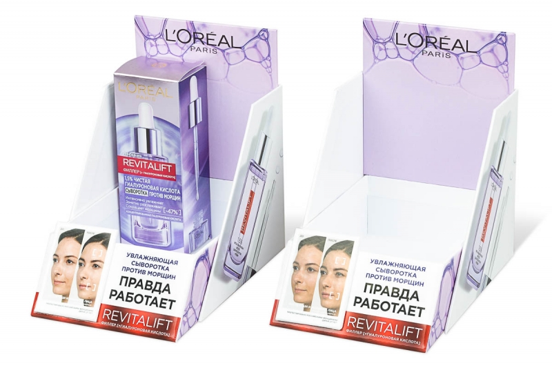 Кашированная баркета для косметики Loreal в Москве, производство на заказ