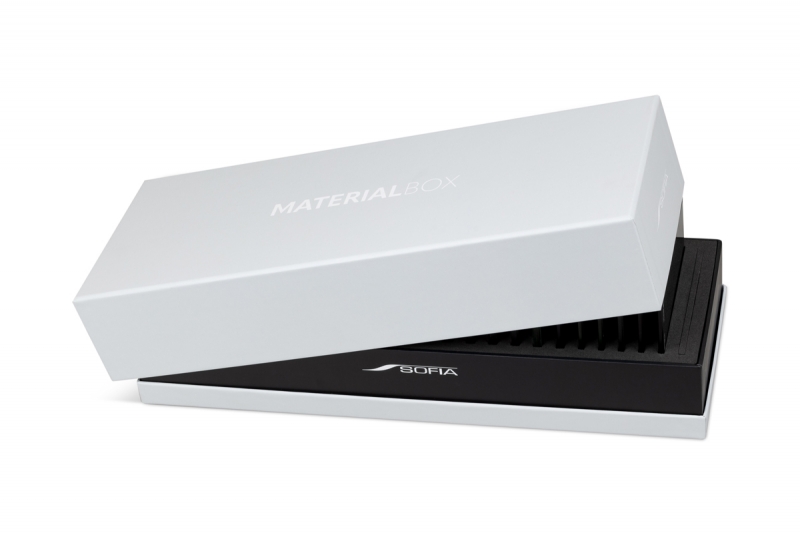 Коробка крышка-дно с внутренним бортом для фабрики Sofia в Москве, производство на заказ