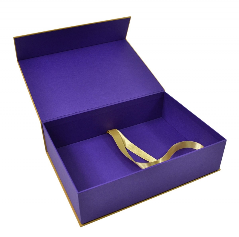 Подарочная коробка с клапаном на магните с печатью в Москве, производство на заказ