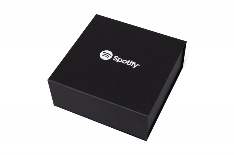 Кашированная коробка для Spotify в Москве, производство на заказ