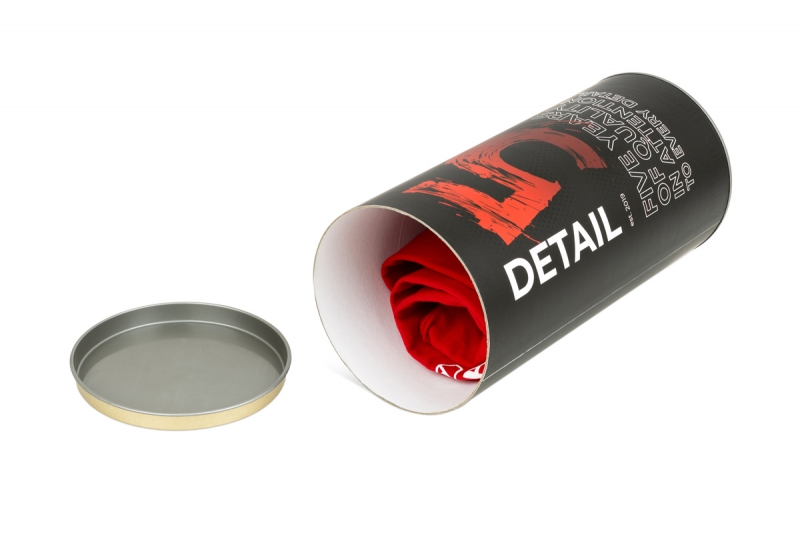 Картонный тубус с металлической крышкой в Москве, производство на заказ