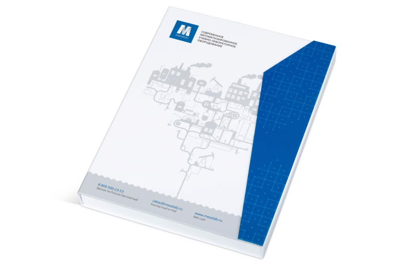 Кашированная папка с фигурным клапаном в Москве, производство на заказ