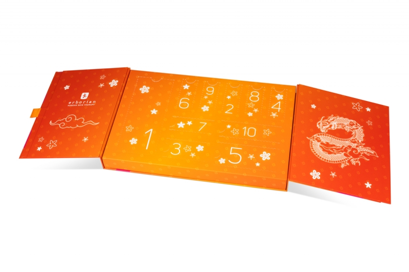Кашированный адвент-календарь на 10 ячеек в Москве, производство на заказ