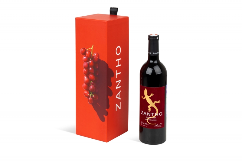 Кашированная коробка для бутылки вина в Москве, производство на заказ