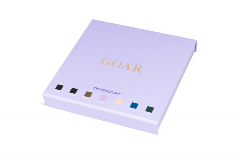 Кашированная коробка с магнитным клапаном для косметики в Москве, производство на заказ