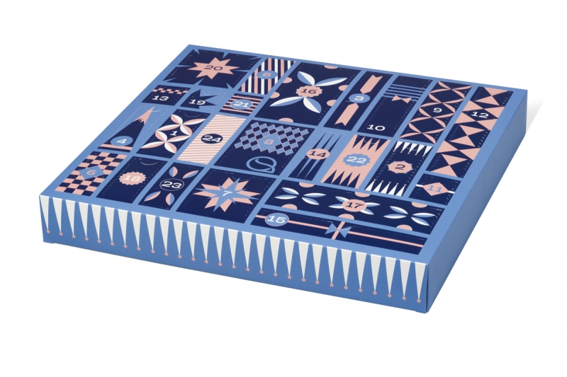 Картонный адвент-календарь на 24 ячейки в Москве, производство на заказ