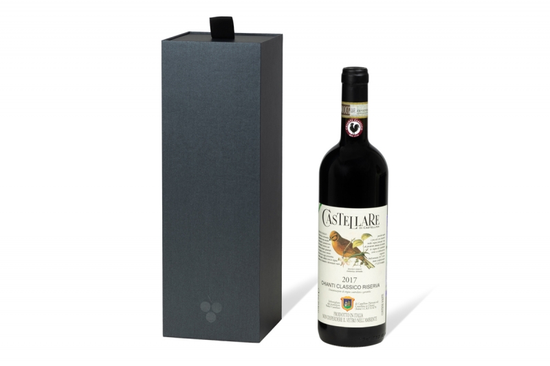 Коробка-пенал с МГК ложементом для бутылки в Москве, производство на заказ