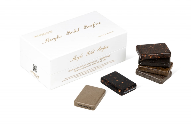 Крышка-дно с картонными перегородками для образцов камня в Москве, производство на заказ