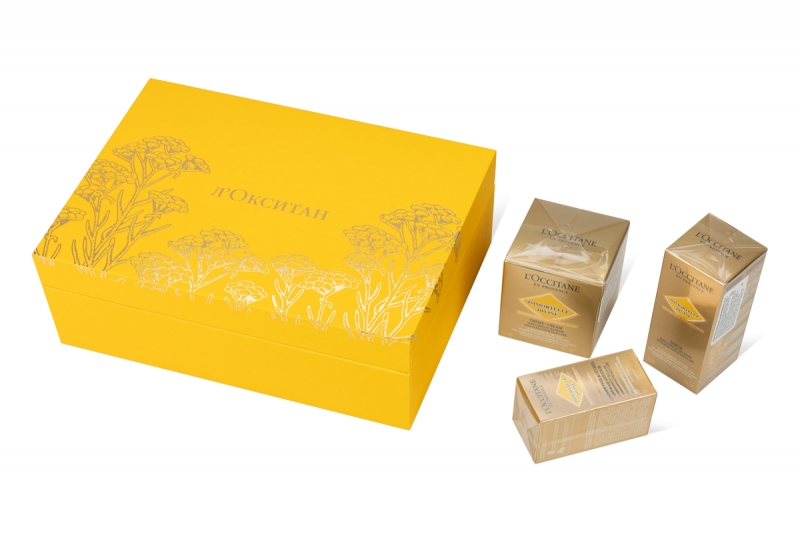Коробка-шкатулка с внутренним бортом для Локситан в Москве, производство на заказ