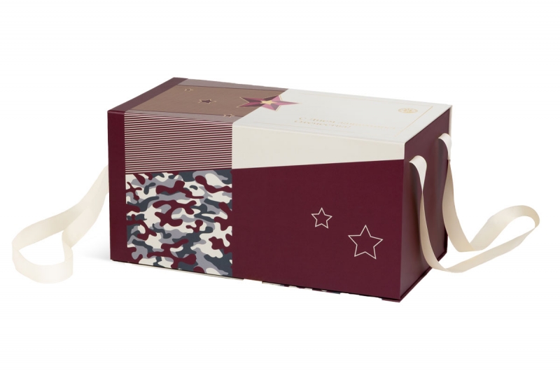 Подарочная коробка для РЖД с лентами  в Москве, производство на заказ