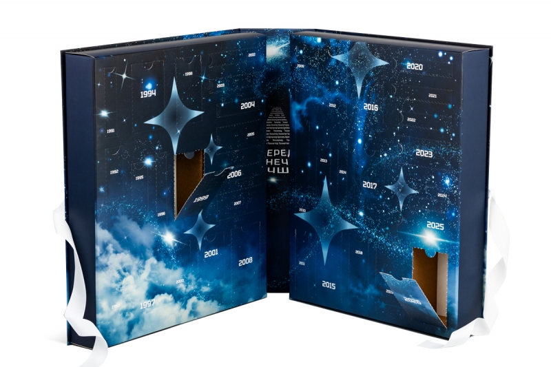 Адвент-календарь на лентах в Москве, производство на заказ