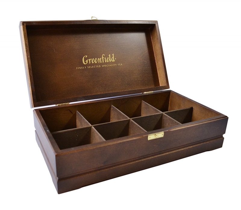 Деревянная коробка-шкатулка для чая в Москве, производство на заказ