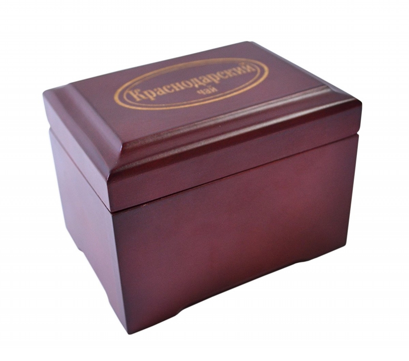 Деревянная шкатулка для чая в Москве, производство на заказ