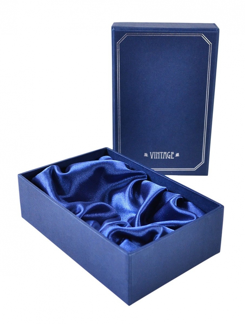 Кашированная коробка крышка-дно с атласным ложементом в Москве, производство на заказ