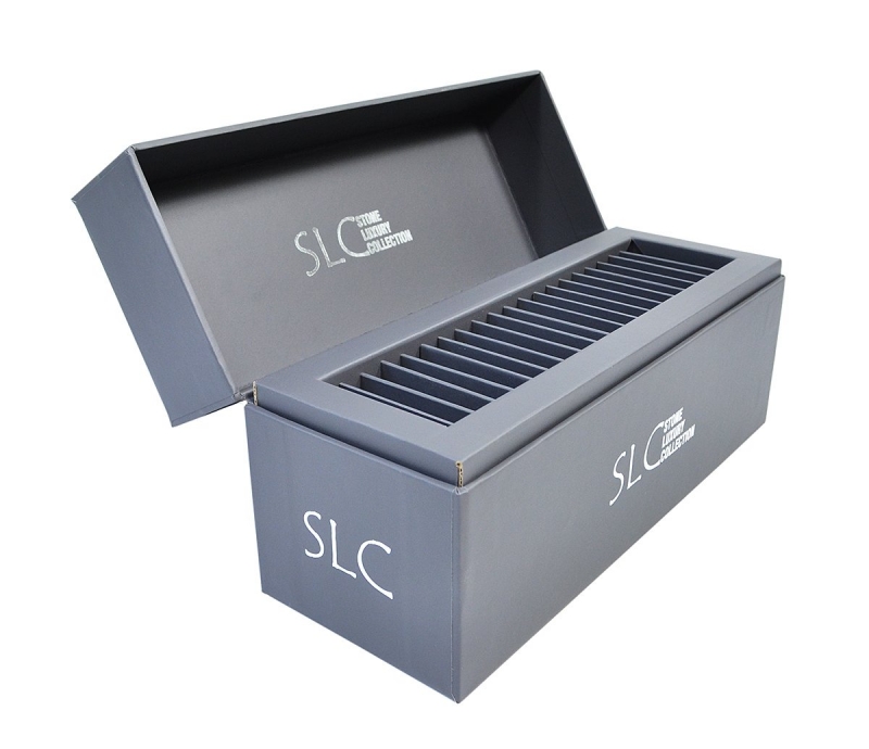 Кашированная коробка-шкатулка для образцов продукции в Москве, производство на заказ