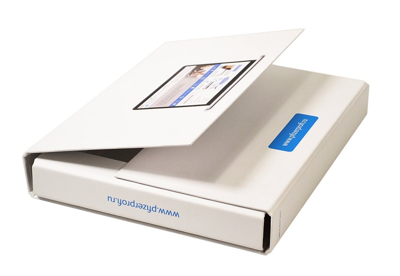 Папка-презентер для образцов продукции с магнитным клапаном в Москве, производство на заказ