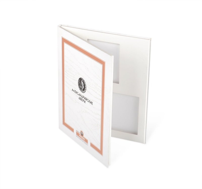 Кашированная папка с картонным ложементом для образцов в Москве, производство на заказ