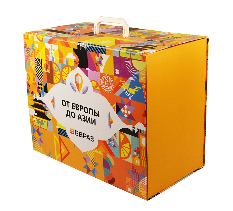 Большой коробка-чемодан для образцов продукции в Москве, производство на заказ