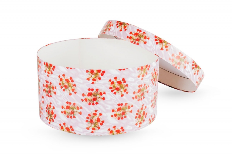 Упаковка подарочная: круглая коробка крышка дно  в Москве, производство на заказ