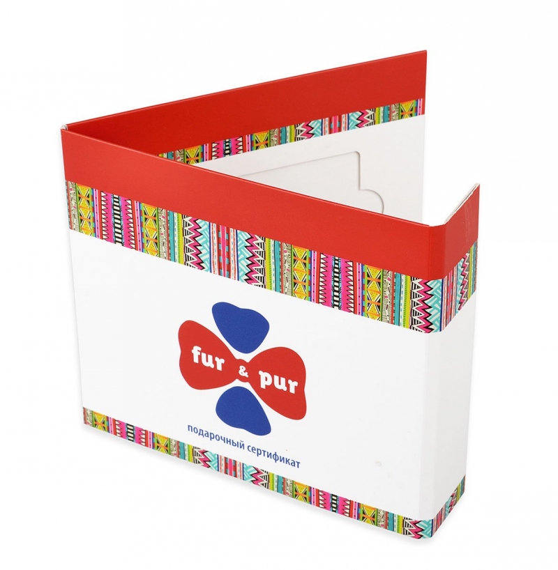 Картонный кардпак для подарочной карты на магните в Москве, производство на заказ