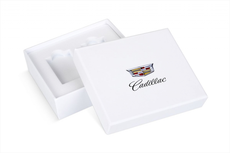 Cadillac — Подарочная коробка крышка-дно для двух брелков в Москве, производство на заказ